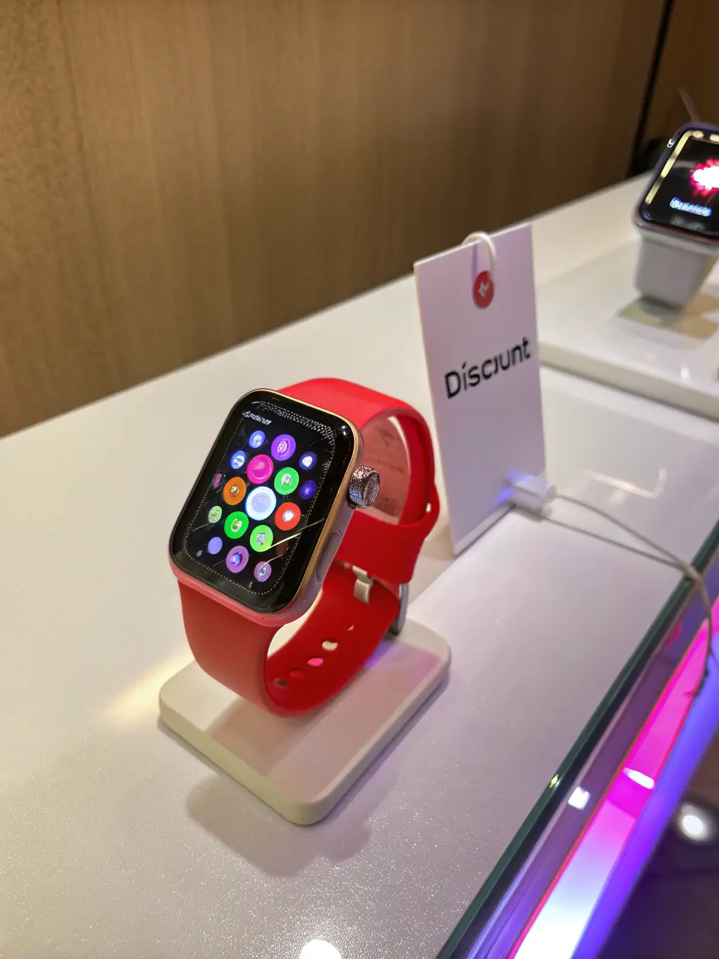 A sleek and modern digital corporate event invitation with a professional design, displayed on a smartwatch.