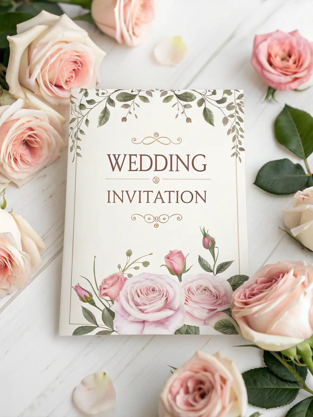 A close-up shot of a vibrant digital wedding invitation with protea flower designs, displayed on a tablet, showcasing the customization options.